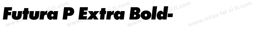 Futura P Extra Bold字体转换